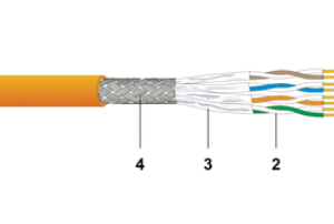 18292400DL Datwyler Cat 6A cable, SFTP, AWG23 LSOH Orange 500 mtr