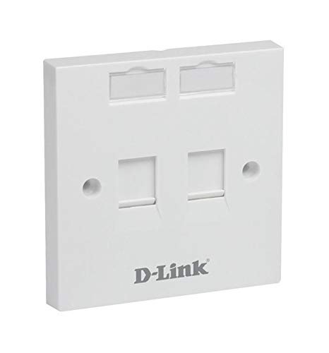 D LINK Dual Faceplate White 8.6 x 8.6cm